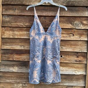Free people sequin mesh dress mini